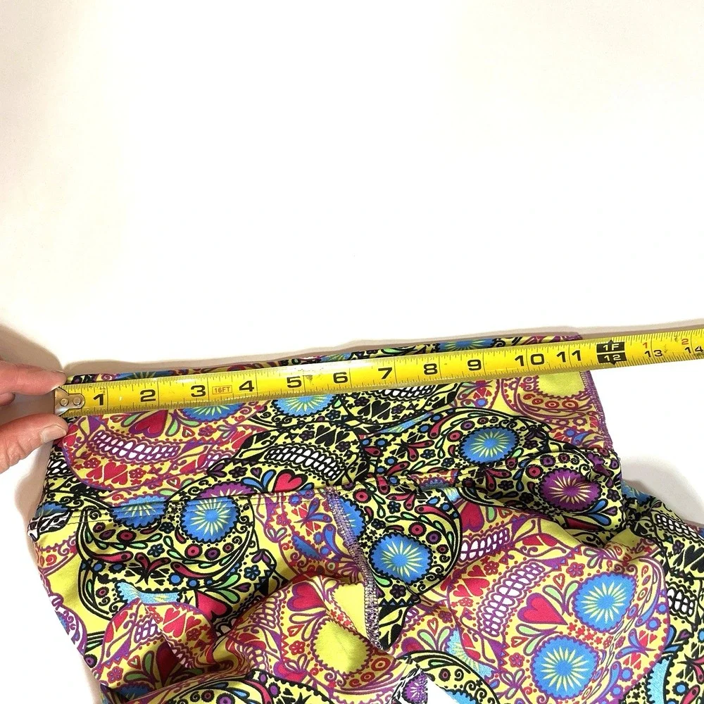 Dona‎ Jo Esqueleto Jojo Leggings Sz 1 Womens Capri Pants Day Of Dead Sugar Skull
